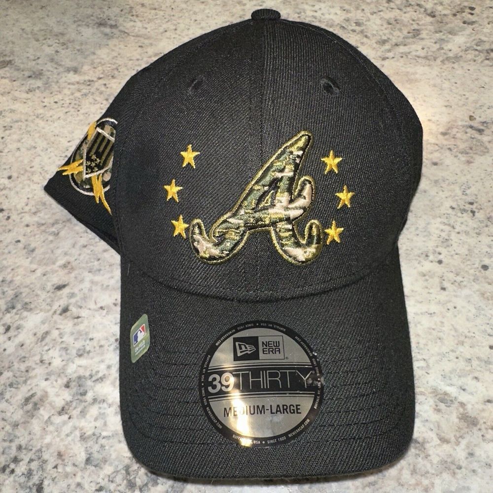 Atlanta Braves Men's New Era Armed Forces Day 39thirty Flex Hat Medium / Large